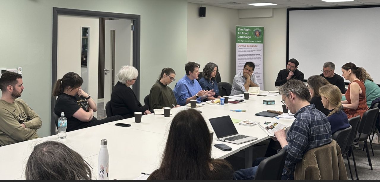Beth Bell speaks at the Right to Food Commission evidence session in Belfast in May 2026.
